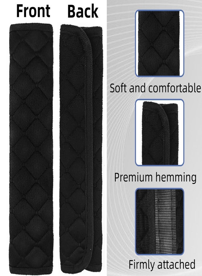 TKYZMS 2Pcs Car Seat Belt Padding10.6In (27cm) Car Seat Belt Shoulder Strap Cover Car Accessories Interior,Soft Shoulder Strap Covers Seat Belt Protector Make Neck and Shoulders More Comfortable(Black) - Image 5